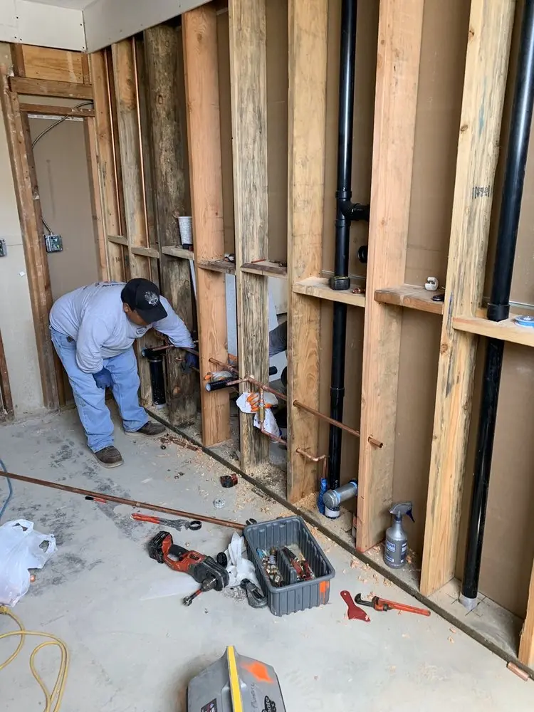 Commercial rough-in plumbing for Water Heater Replacement in Blue Ridge